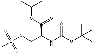 Isopropyl 2-(tert-butoxycarbonyl)-3-(methylsulfonyloxy)propanoate Structural