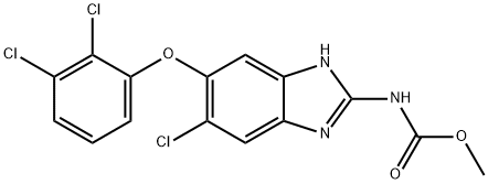 methyl [6-chloro-5-(2,3-dichlorophenoxy)-1H-benzimidazol-2-yl]carbamate Structural