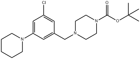 tert-butyl 4-(3-chloro-5-(piperidin-1-yl)benzyl)piperazine-1-carboxylate Structural