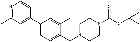 tert-butyl 4-[[2-methyl-4-(2-methylpyridin-4-yl)phenyl]methyl]piperazine-1-carboxylate Structural