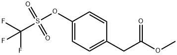 methyl 2-(4-(((trifluoromethyl)sulfonyl)oxy)phenyl)acetate Structural
