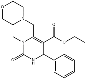 ethyl 1-methyl-6-(morpholin-4-ylmethyl)-2-oxo-4-phenyl-1,2,3,4-tetrahydropyrimidine-5-carboxylate Structural