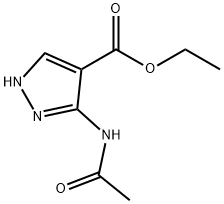 ethyl 3-(acetylamino)-1H-pyrazole-4-carboxylate Structural