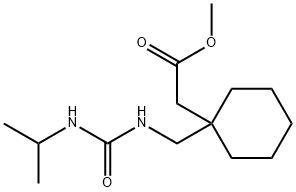 methyl 2-(1-((3-isopropylureido)methyl)cyclohexyl)acetate Structural
