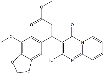 methyl 3-(2-hydroxy-4-oxo-4H-pyrido[1,2-a]pyrimidin-3-yl)-3-(7-methoxybenzo[d][1,3]dioxol-5-yl)propanoate Structural