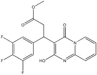 methyl 3-(2-hydroxy-4-oxo-4H-pyrido[1,2-a]pyrimidin-3-yl)-3-(3,4,5-trifluorophenyl)propanoate Structural