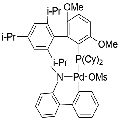 Methanesulfonato(2-dicyclohexylphosphino-3,6-dimethoxy-2',4',6'-tri-i-propyl-1,1'-biphenyl)(2'-methylamino-1,1'-biphenyl-2-yl)palladium(II)