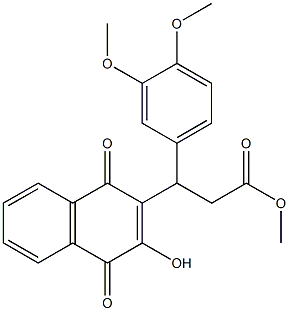 methyl 3-(3,4-dimethoxyphenyl)-3-(3-hydroxy-1,4-dioxo-1,4-dihydronaphthalen-2-yl)propanoate Structural