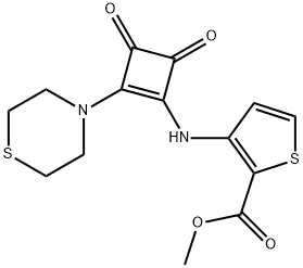 methyl 3-((3,4-dioxo-2-thiomorpholinocyclobut-1-en-1-yl)amino)thiophene-2-carboxylate Structural