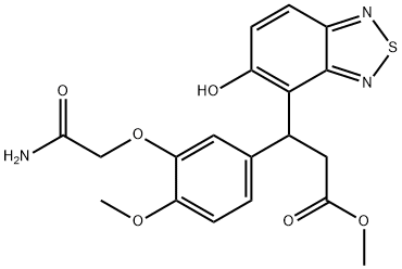 methyl 3-(3-(2-amino-2-oxoethoxy)-4-methoxyphenyl)-3-(5-hydroxybenzo[c][1,2,5]thiadiazol-4-yl)propanoate Structural