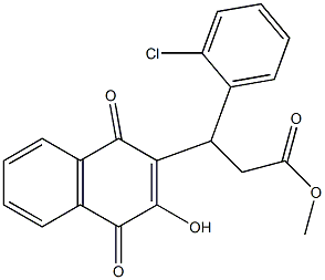 methyl 3-(2-chlorophenyl)-3-(3-hydroxy-1,4-dioxo-1,4-dihydronaphthalen-2-yl)propanoate Structural