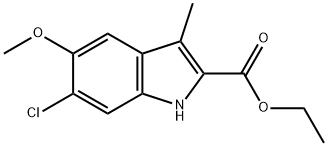ETHYL 6-CHLORO-5-METHOXY-3-METHYL-1H-INDOLE-2-CARBOXYLATE Structural