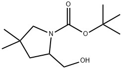 tert-Butyl 2-(hydroxymethyl)-4,4-dimethylpyrrolidine-1-carboxylate Structural