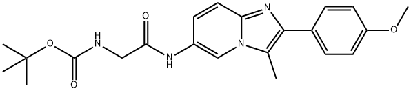 tert-butyl (2-((2-(4-methoxyphenyl)-3-methylimidazo[1,2-a]pyridin-6-yl)amino)-2-oxoethyl)carbamate Structural