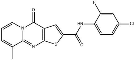 N-(4-chloro-2-fluorophenyl)-9-methyl-4-oxo-4H-pyrido[1,2-a]thieno[2,3-d]pyrimidine-2-carboxamide Structural