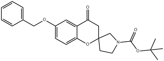tert-butyl 6-(benzyloxy)-4-oxospiro[chroman-2,3'-pyrrolidine]-1'-carboxylate Structural