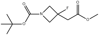 Tert-Butyl 3-Fluoro-3-(2-Methoxy-2-Oxoethyl)Azetidine-1-Carboxylate Structural