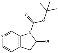 tert-butyl 2-hydroxy-2,3-dihydro-1H-pyrrolo[2,3-c]pyridine-1-carboxylate Structural