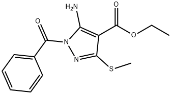 ethyl 5-amino-1-benzoyl-3-(methylthio)-1H-pyrazole-4-carboxylate Structural