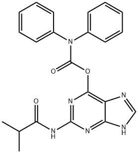 Diphenylcarbamic acid 2-[(2-methyl-1-oxopropyl)amino]-1H-purin-6-yl ester Structural