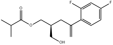 (S)-4-(2,4-difluorophenyl)-2-(hydroxymethyl)pent-4-en-1-ylisobutyrate Structural