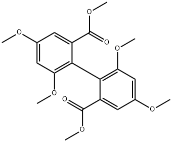 dimethyl 4,4',6,6'-tetramethoxy-[1,1'-biphenyl]-2,2'-dicarboxylate Structural