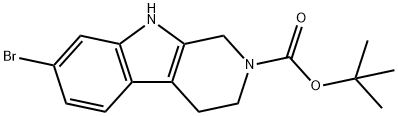 tert-butyl 7-bromo-3,4-dihydro-1H-pyrido[3,4-b]indole-2(9H)-carboxylate Structural