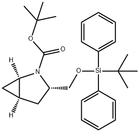 tert-butyl (3S)-3-[[(tert-butyldiphenylsilyl)oxy]methyl]-2-azabicyclo[3.1.0]hexane-2-carboxylate Structural