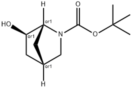 exo-6-Hydroxy-2-aza-bicyclo[2.2.1]heptane-2-carboxylic acid tert-butyl ester Structural