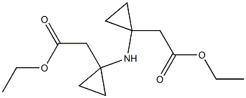 ethyl 2-(1-{[1-(2-ethoxy-2-oxoethyl)cyclopropyl]amino}cyclopropyl)acetate Structural