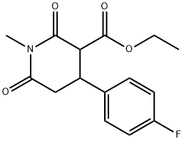 Ethyl 4-(4-fluorophenyl)-1-methyl-2,6-dioxopiperidine-3-carboxylate Structural