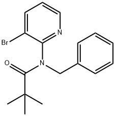N-benzyl-N-(3-bromopyridin-2-yl)pivalamide Structural