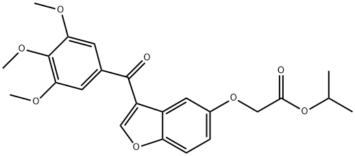 isopropyl 2-((3-(3,4,5-trimethoxybenzoyl)benzofuran-5-yl)oxy)acetate Structural