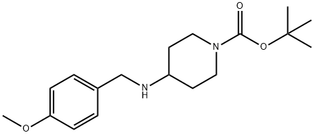 tert-butyl 4-(4-methoxybenzylamino)piperidine-1-carboxylate Structural