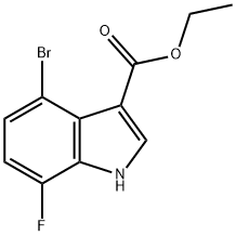 Ethyl 4-Bromo-7-fluoroindole-3-carboxylate Structural