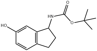 tert-butyl 2,3-dihydro-5-hydroxy-1H-inden-3-ylcarbamate Structural