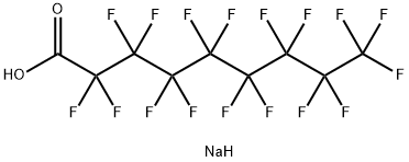 Nonanoic acid, heptadecafluoro-, sodium salt
 Structural