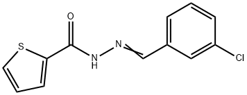 N'-[(E)-(3-chlorophenyl)methylidene]thiophene-2-carbohydrazide Structural