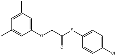 S-(4-chlorophenyl) 2-(3,5-dimethylphenoxy)ethanethioate Structural
