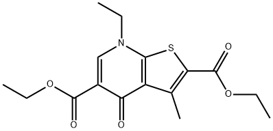 diethyl 7-ethyl-3-methyl-4-oxo-4,7-dihydrothieno[2,3-b]pyridine-2,5-dicarboxylate Structural