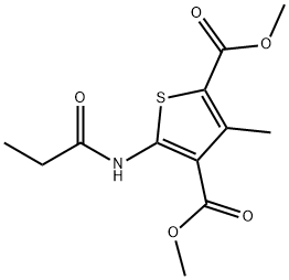 dimethyl 3-methyl-5-(propanoylamino)thiophene-2,4-dicarboxylate Structural