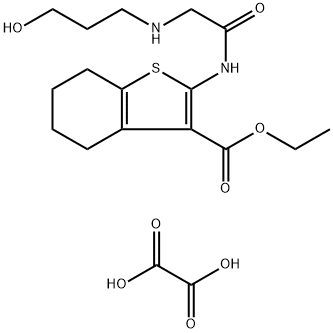 ethyl 2-(2-((3-hydroxypropyl)amino)acetamido)-4,5,6,7-tetrahydrobenzo[b]thiophene-3-carboxylate oxalate Structural