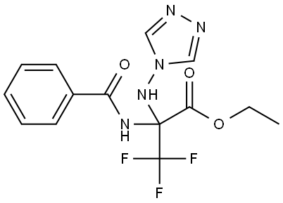 ethyl 2-((4H-1,2,4-triazol-4-yl)amino)-2-benzamido-3,3,3-trifluoropropanoate Structural