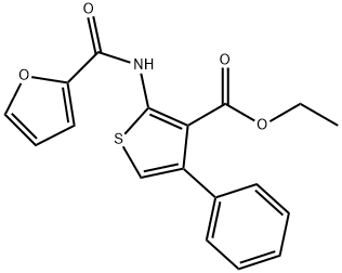 ethyl 2-(2-furoylamino)-4-phenyl-3-thiophenecarboxylate Structural