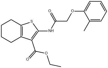 ethyl 2-(2-(o-tolyloxy)acetamido)-4,5,6,7-tetrahydrobenzo[b]thiophene-3-carboxylate Structural