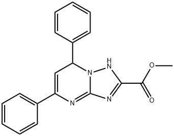 methyl 5,7-diphenyl-3,7-dihydro-[1,2,4]triazolo[1,5-a]pyrimidine-2-carboxylate Structural