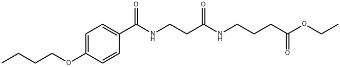 ethyl 4-(3-(4-butoxybenzamido)propanamido)butanoate Structural