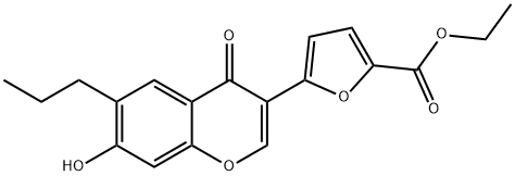 ethyl 5-(7-hydroxy-4-oxo-6-propyl-4H-chromen-3-yl)furan-2-carboxylate Structural