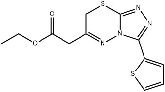 ethyl 2-(3-(thiophen-2-yl)-7H-[1,2,4]triazolo[3,4-b][1,3,4]thiadiazin-6-yl)acetate Structural