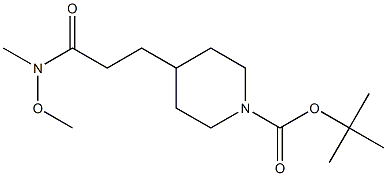 tert-butyl 4-(3-(methoxy(methyl)amino)-3-oxopropyl)piperidine-1-carboxylate Structural